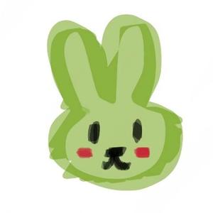 顾淼画的绿色兔子图片